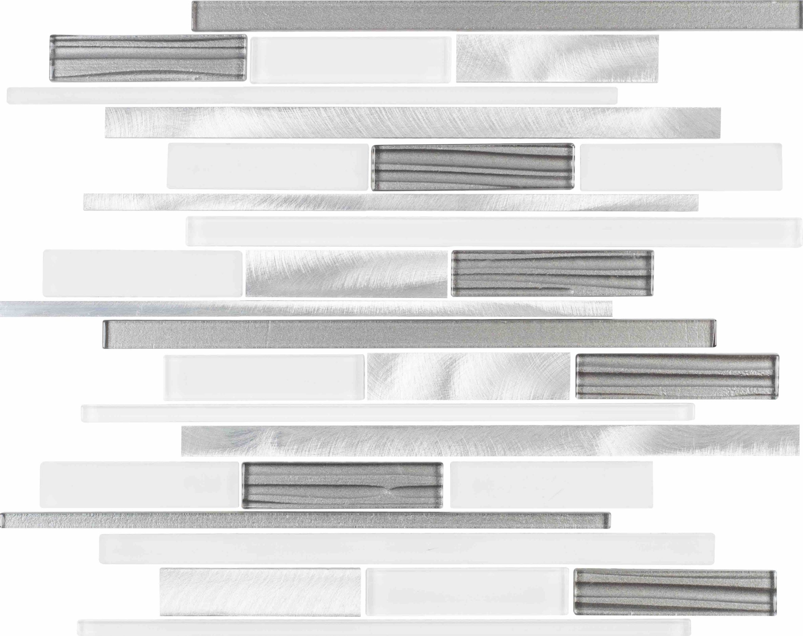 MVG225 Aluglass Bianco Mix Stagger